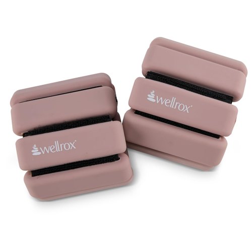 WELLROX Weighted Bangles, Ankle Weights, Wrist Weights, Ankle Weights Women, Arm Weights, Ankle Weights Men, Leg Weights for Women, Ankle and Wrist Weights for Women, Set of 2 (1lb Each) (ROSE)
