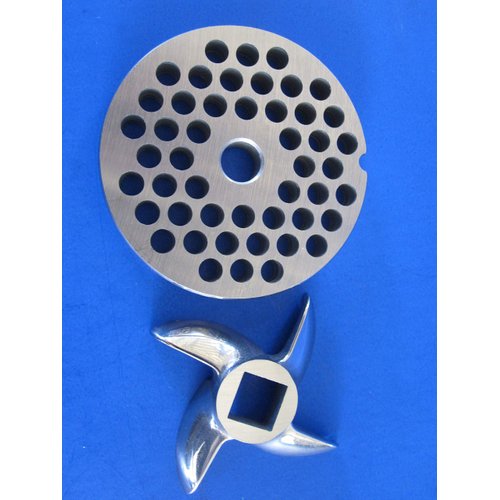 Smokehouse Chef Hamburger Meat Grinder Grinding Plate and Knife