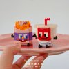 Food Building Blocks Set Toys Mini Building Blocks Fast Food Building Bricks Toy Micro Block Building Set Gift for Kids and Adults-216 PCS(Taro Pie)