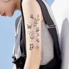 Oottati 50+pcs Floral Flower Temporary Tattoos Butterfly Rose Wave Leaf Bird Suit for Women and Girls