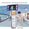 RG351P Handheld Game Console, Retro Game Console Open Linux Tony System RK3326 Chip 64G TF Card 2500 Classic Games 3.5 Inch IPS Screen 3500mAh Battery (Purple)