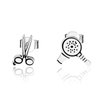 BAUNA Hairdresser Earrings Stylist Cosmetology Student Jewelry Scissors Blow Dryer Stud Earrings (Hairdresser Earrings)