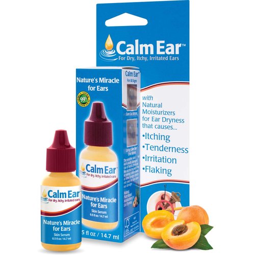 Calm Ear, Ear Drops for Itchy Ears, Clogged Ears, Irritated Ears, Dry Ears. All Natural Ear Oil for, Babies, Kids, Adults, Cats and Dogs. 0.5oz