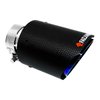 FAIZJUNBEN Roasted Blue Carbon Fiber Car Exhaust Tip 2.1 inch Inlet 3.5 Inch Outlet Exhaust Muffler Tip Carbon Fiber Exhaust Pipe for 2-2.1 Inch Exhaust Pipe