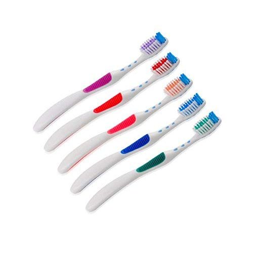 Tess Oral Health Soft Bristle Toothbrush - 12 Count - Rubber Grip, Ergonomic Handle - Gentle & Effective Dental Care - Suitable for Adults and Teens