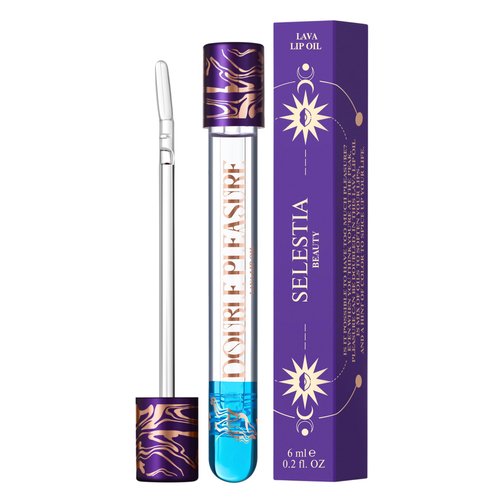 Double Pleasure Lip Oil - Moisturizing Lip Gloss for Women - Softening Glow Lip Plumper Gloss - Hydrating Lip Glow Oil - Plumping Lip Gloss Oil with Silicone Applicator (Skinny-Dipping)