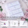 10400PCS White AB Rhinestones, Jelly Resin Rhinestones for Nails, Flatback Non Hotfix Crystals DIY Rhinestones for Crafts with 15 cm Pencil Sharpener and Tweezer & Picker Pen (White AB)