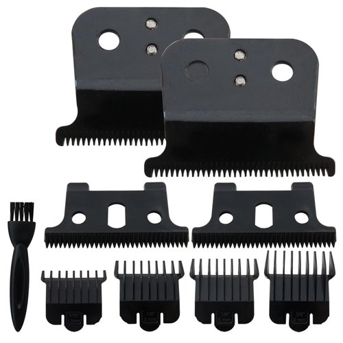2 Pack Black Replacement Blades Compatible for Andis T Outliners GTX GTO Trimmer Fit for Hair Clippers Model #04710/04521