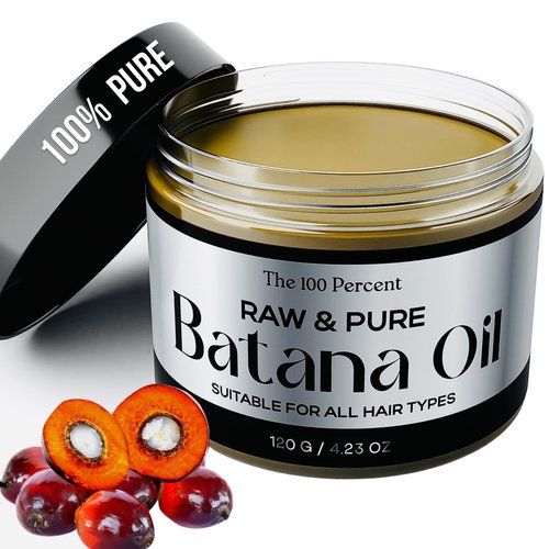 The 100 Percent Pure and Raw Batana Oil for Hair Growth Dr Sebi Organic Sourced from Honduras 4.2 OZ / 120g - Cold Pressed - 100% Pure - Hair Growth Oil - Hair Oil for Hair Growth - Botana Oil