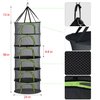 PROTITOUS 6 Tier Black Mesh Zippered Herb Drying Rack Hanging Dryer Dry Net with Pruning Shear for Hydroponics
