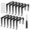 qieoyk Cubicle Hangers Universal Partition Hanger Set Metal Black Cubicle Hooks Door Mirror Hanger Cubicle Wall Hooks Adjusted to Fit Panels with 1.35 to 3.5 Inch Thickness for Office Whiteboard