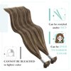 YoungSee Highlight U Tips Hair Extensions Real Hair Extensions Brown with Blonde U Tip Real Hair Extensions Human Hair Brown Keratin Hair Extensions Human Hair Brown UTips Hair Extension 18In 1G/S 50G