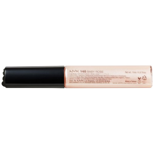 NYX Professional Makeup Mega Shine Lip Gloss, Baby Rose, 0.37 Ounce