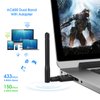 EDUP AC600M USB WiFi Adapter for PC, Wireless USB Network Adapters Dual Band 2.4G/5.8Ghz Wi-Fi Dongle Antenna for Laptop Desktop Compatible Windows 10/11/8.1/8/7/XP/Vista/Mac OS X 10.6~10.15.3 Black