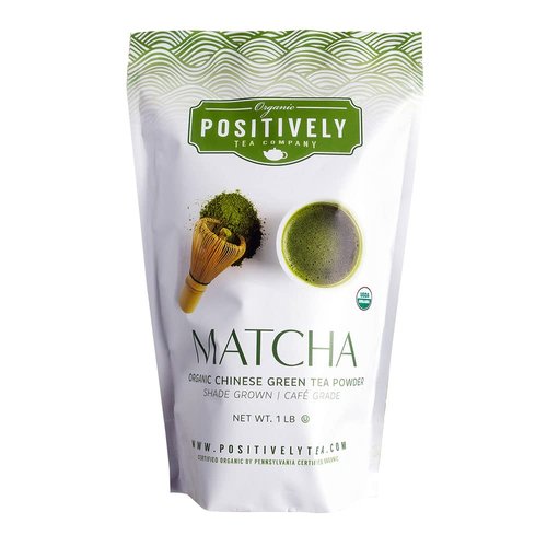 Organic Positively Tea Company, Chinese Matcha, Green Tea, Culinary Grade Powder, Loose Leaf, 16 Ounce