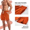 AMY COULEE Mens Athletic Workout Shorts 5.5" Cotton Casual Shorts Elastic Waist Joggers Sports Sweat Shorts (Orange, XL)