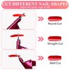 False Nail Clippers with Magnets Stainless Steel Nail Cutter for Acrylic Nail Nail Clippers with 15Pcs Small Magnets for Home Salon Nail Art (Pink)