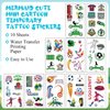 10 Sheets Soccer Temporary Tattoos, Sport Theme Birthday Party Favors, Soccer Fake Tattoo Stickers for Kids Boys Girls Children, Soccer Party Favors for Boys, School Prize Party Bag