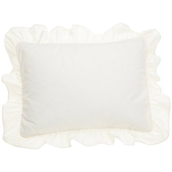 Fresh Ideas Ruffled Pillow Sham 2 Pack, Standard, Ivory