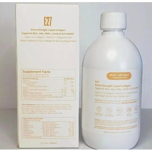 SpoiledChild Collagen Peptides + Vitamin C + Hyaluronic Acid Liquid Collagen Mango Flavor 450 ml (15.2 Fl oz)