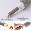 Round Hair Brush for Blow Drying Curling Brush Vented Thermal Barrel Ceramic Circle Brush for Rolling, Wave Hair Styling Blowout Brush Rubber Handle (1.3 inch/32mm, White)