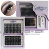 Sapphire Lash Extension, Lash Cluster Eyelash Extension kit DIY 132pcs, 10mm-16mm, Eye Lash Clusters with Lash Applicator, Bond, Seal and Remover All in One, Natural Look Eyelash Cluster