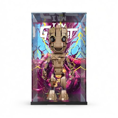 Welkin DC 3MM Display Case for Lego I am Groot 76217 Building Set,Dustproof Clear Display Case Compatible with Lego 76217(Not Include The Model)