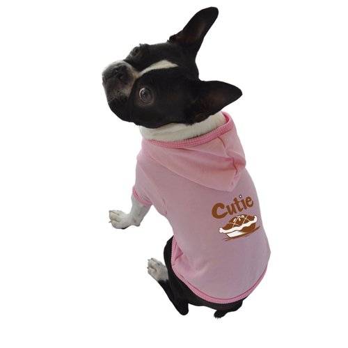 Ruff Ruff and Meow Dog Hoodie, Cutie Pie, Pink, Extra-Small