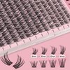 Mayhug Natural Lash Clusters - 8-14mm Mix Length Cluster Eyelash Extensions, 168PCS Wispy Lash Clusters with Thin Band, Soft Reusable Eyelash Clusters Easy to Use at Home (Casual)