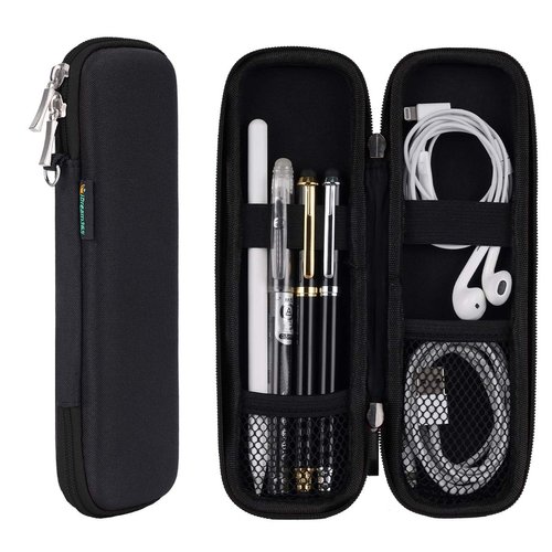 iDream365 Small Pencil Case Holder for Pencils,Hard Pen Case for Executive Fountain Pens,Ballpoint Pens-Black