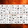 Casciybo 10 Sheets Halloween Spider Web Temporary Tattoos for kids Adults, Realistic Spider Fake Tattoo Stickers Halloween Cosplay Party Favors, Halloween Gifts Goodie Bag Fillers