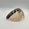 (1PCS) 3-Snap Removable Motorcycle Helmet Visor/Shied with Flip-Up Tinted Bubble Lens | Universal, Retro, Windproof & Anti-Fog Mini Sun Shield Replacement for Half-Face Helmets (Brown)