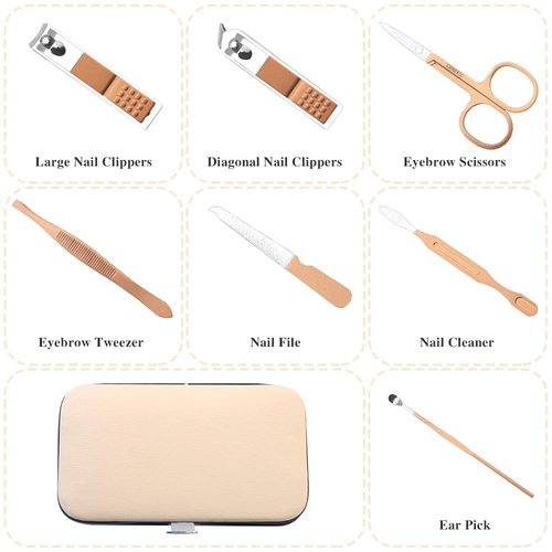 Stocking Stuffers for Women,Travel Nail Kit,Nail Clippers for Women,8 in 1 Manicure Kit for Women Christmas,Nail Care Set for Men Women Teens Parents Friends Colleagues Partners Gifts