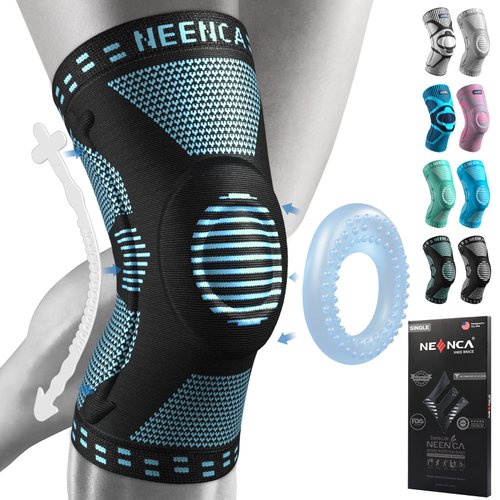 NEENCA Knee Brace for Knee Pain Relief, Medical Knee Support with Patella Pad & Side Stabilizers, Compression Knee Sleeve for Meniscus Tear, ACL, Arthritis, Joint Pain, Runner, Sport- FSA/HSA APPROVED
