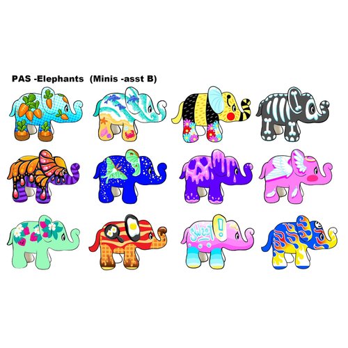 Pop Soft Plush Elephant Mini Mystery Assortment B 2-Pack | Stuffed Animal Toy | Stocking Stuffer | Blind Bags for Girls and for Boys | Surprise Collectible Elephant Plush | Sensory Friendly | E1098