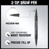 2-Tip Eyebrow Pen, Eyebrow Pencil Dual-Ended Microblading Eyebrow Pen with Micro Fork Tip and Precise Brush-Tip, Natural Hair-Like Brows Waterproof and Long Lasting for All Day (03# Dark Brown)