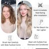 Hetto Blonde Weft Hair Extensions Human Hair Sew in Hair Extensions Real Human Hair #18/613 Ash Blonde/Bleach Blonde Weft Hair Extensions Remy Hair Brazilian 12 Inch 70g