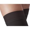 JOBST Relief Thigh High Open Toe Compression Stockings, Unisex, Extra Firm Legware with Silicone Band for Easy Donning, 20-30 mmHg, Black, Medium Petite