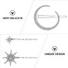 minkissy Snowflake Hair Clips Christmas Hair Accessorie Crystal Moon Star Hair Clips for Women Girls Hair Barrettes Hair Pin Side Clip 6pcs Setf