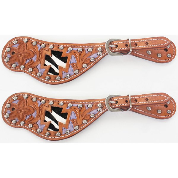 CHALLENGER Horse Western Riding Cowboy Boots Leather Spur Straps Tack 7481