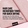 Boldify Quick Dry Microfiber Hair Towel Wrap for Women - for Thin and Curly Hair - Anti Frizz Plopping Towel, Microfiber Towel for Hair, Quick Dry Towel, Fast Drying Towel, Hair Turban Towel - Pink