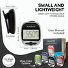 PINGKO Track Steps Multi-Function Portable Sport Pedometers Step/Distance/Calories Counter Fitness Tracker - Black…