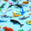 ONEST 46 Pieces Ocean Animal Figurines Playset Mini Sea Animal Toys Realistic Detailed Plastic Ocean Sea Animal Figures for Kids and Toddlers