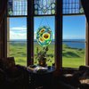 DiuDiuLYU Sunflower Stained Glass Window Hanging Home Decor Suncatchers Indoor Window Gift for Mom Women Flower Lovers