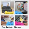 PPD 50 Sheets Inkjet Creative Media Matte Self Adhesive Vinyl Sticker Paper 8.5x11 PREMIUM Commercial Grade 4.7mil Thick Full Sheet Photo Quality Instant Dry Scratch and Tear Resistant (PPD-38-50)