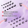 BTLLSSH Lash Extension Kit DIY 240pcs Lash Clusters Eyelash Extension Kit Individual Lashes Kit with Lash Bond & Seal Remover Lash Tweezers for Self Use (003E-0.31-0.63INCH-MixStyles)