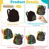 B1ykin School Bag Scratch Cards Gift - Back to School Magic Bag Scratch Paper Art Kit for Kids, DIY First Day of School Scratch Off Hanging Card Party Favors for Classroom Activity Art Project