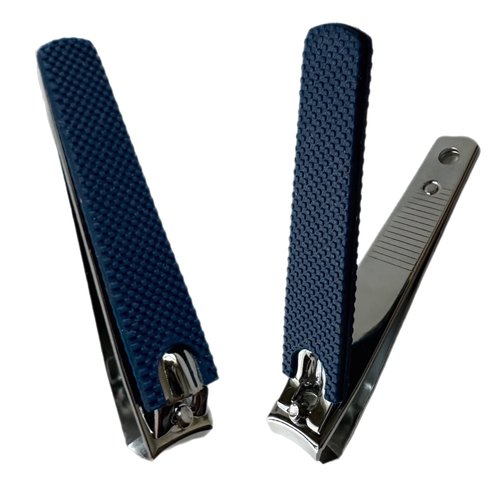 x2 ALAZCO Soft Grip Toenail Clippers Non-Slip Stainless Steel Nail Clippers Manicure Pedicure Sharp Fingernail Clippers Hand Foot Manicure Scissors Manicure Tools Men Women Thick Nails -Navy Blue