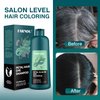 Black Hair Dye Shampoo Gray Hair Coverage for Women Men, Natural Herbal Petal Hair Color Shampoo 3 In 1, champu para canas