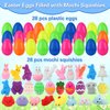 KINGYAO 28 Pack Easter Eggs with Mochi Squishy Toys Inside, Easter Basket Stuffers Egg Fillers Party Favors Gift for Kids Boys Girls Stress Relief Fidget Sensory Toys for Adults